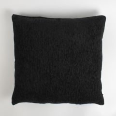 22" Chenille Cushion Cover - Black