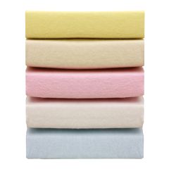Pure 100% Cotton 2 Pack Fitted Cradle/Pram Sheet - Plain