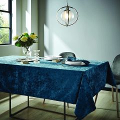 Crushed Velvet Teal Tablecloth by Catherine Lansfield