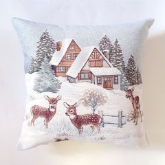 Tapestry Deer Home Christmas Cushion Cover 