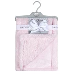 Double Layer Plush Baby Blanket Pink