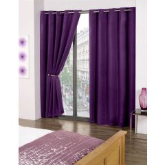 Cali Purple Blackout Eyelet Readymade Curtains