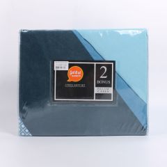 Soft Touch Microfibre Sheet Set Geo Blue