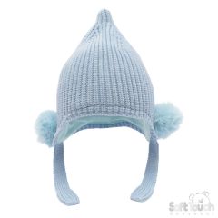 Baby Chenille Knit Hat Blue