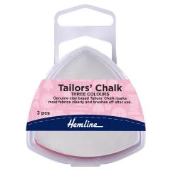 Hemline Triangular Tailors Chalk 3 Pack