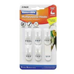 5 Pack Removable Hooks