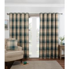 Kelso Readymade Eyelet Curtain Pair Forest