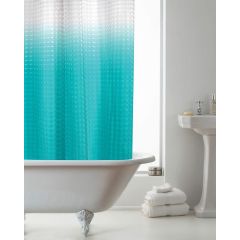 Shower Curtain Ombre Blue PEVA