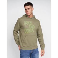 Pecklar Men's Hoodie Olive by Duck & Cover