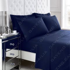 Percale Fitted Sheet Navy by Gaveno Cavailia