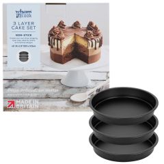Wham® Cook 20cm 3 Layer Rainbow Cake Set Black