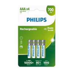 4 Pack Of AAA Phillips Rechargeable Batteries