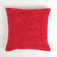 22" Chenille Cushion Cover - Red