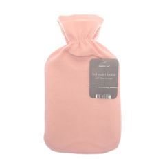 Plain Fleece Hot Water Bottle Pink