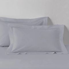 100% Cotton Oxford Pillowcase Pair Silver