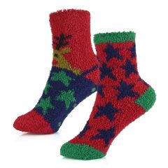Christmas 2 Pack Socks Star Reindeer