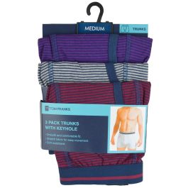 Men's 3 Pack Cotton Stretch Trunks Assorted