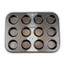 12 Cup Non-Stick Muffin Tray Baking Tin Guineys Ireland