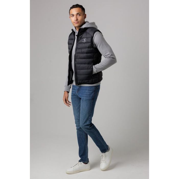 Santa Barbara Black Padded Gilet | Lightweight Men's Bodywarmer