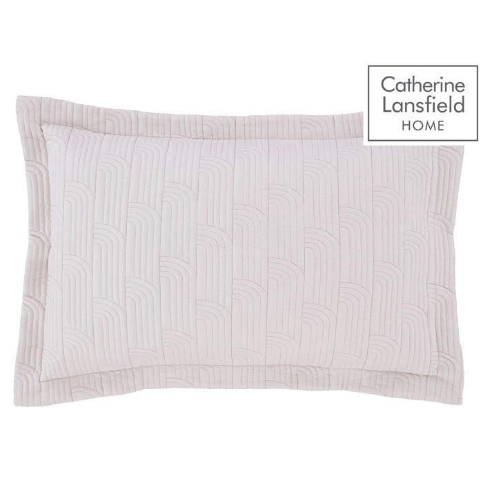 Catherine Lansfield Embroidered Blossom Pillowsham Pair Pink Bed