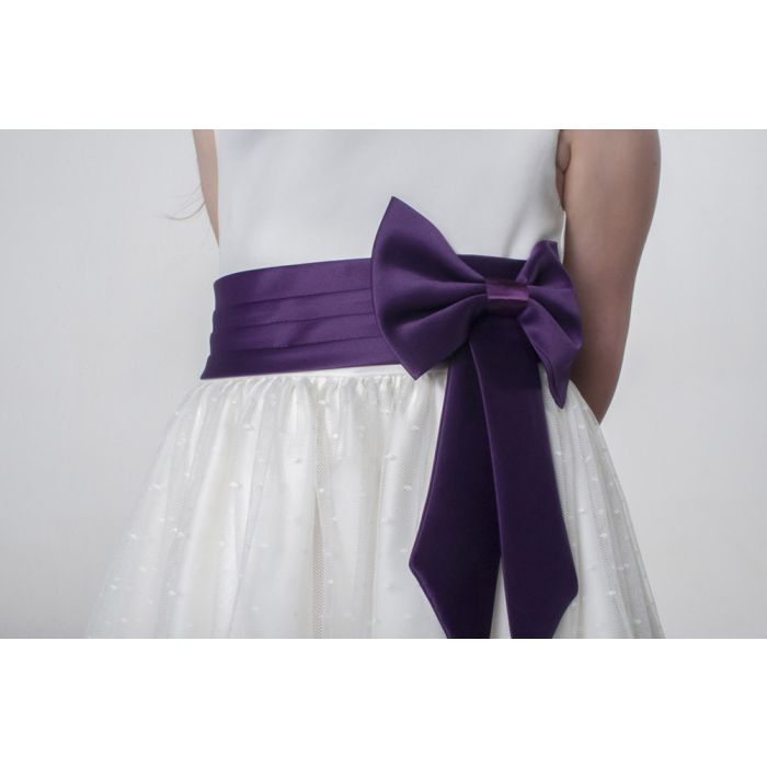 strapless open back dress Lady Violet Purple Tulle Dress main image 0