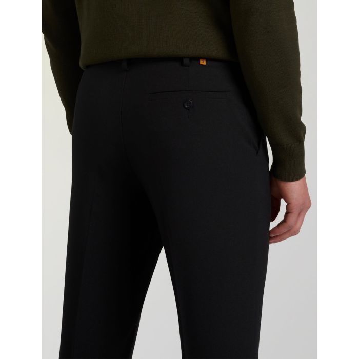 Men's Flex Waist Farah Trousers Black | Comfortable Workwear Fit