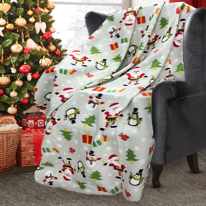 Wrap Yourself in Holiday Magic with Our Festive Christmas Fleece Blanket HoHoHo A Cozy Delight for the Season