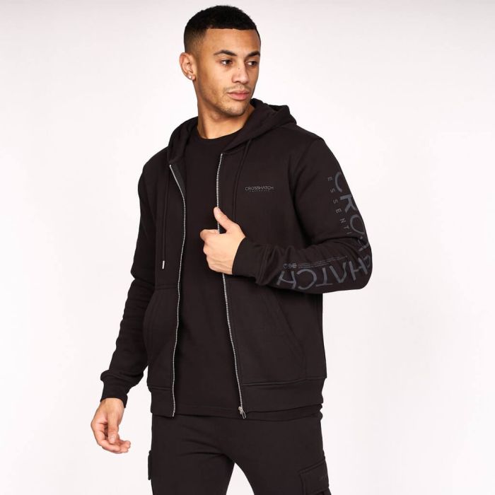 Mens Hoodies Crosshatch Zip Up Hoodie Crosshatch Hoodsmore Hoodie