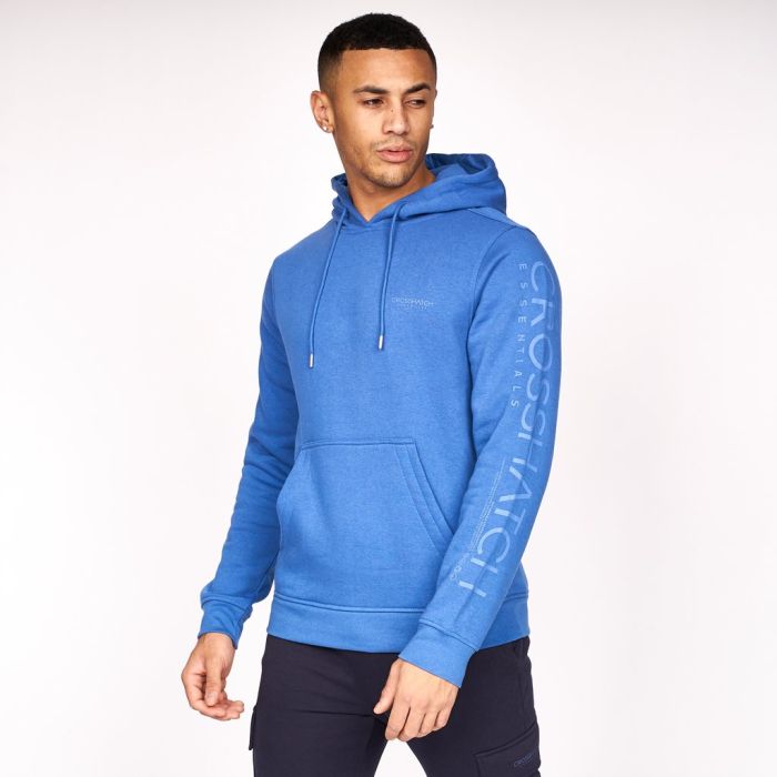 Crosshatch Mishford Hoodie Federal Blue Mens Hoodies| Guineys