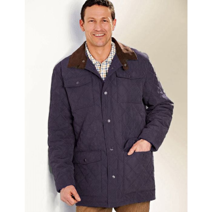 Pegasus Quilted Jacket Navy Menswear