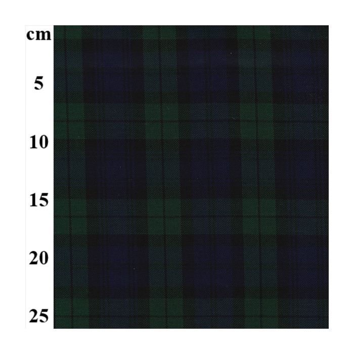 Navy Blue & Green Tartan Check Fabric – Polyviscose Craft Material By The Metre