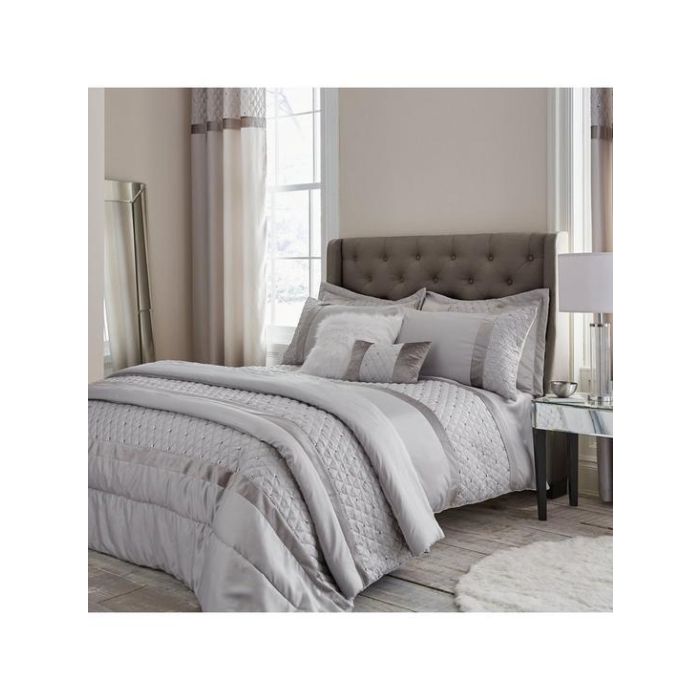 Sequin Cluster Bedspread Silver 240x260cm by Catherine Lansfield