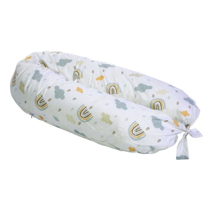 Introducing The Cuddles Collection 5 in 1 Maternity and Pregnancy Pillow Ultimate Comfort with Rainbow and Cloud Design