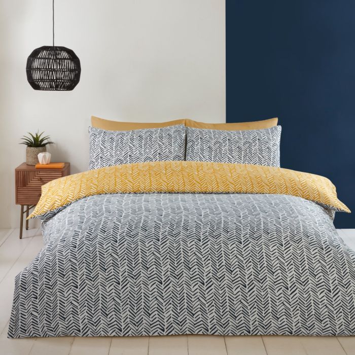 Helston Ochre Duvet Cover Set