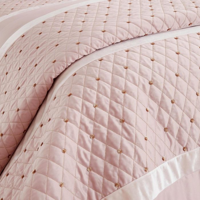 Sequin Cluster Bedspread Blush 240x260cm by Catherine Lansfield