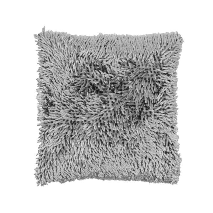 Grey shaggy cushion hotsell