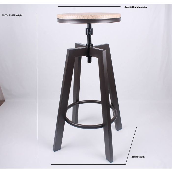 Adjustable Screw Top Bar Stool Pack Storage Guiney's