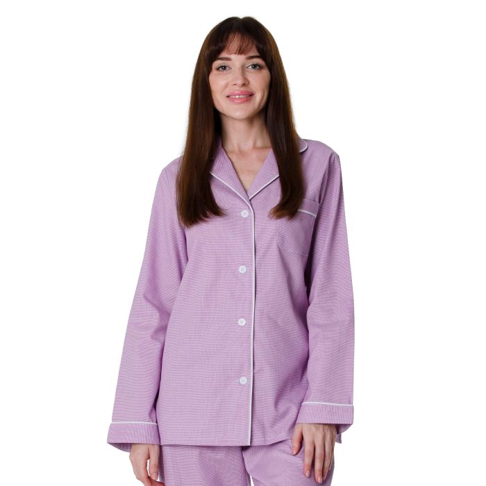 Women's 100% Cotton Long Sleeve Pyjama Amara Pink