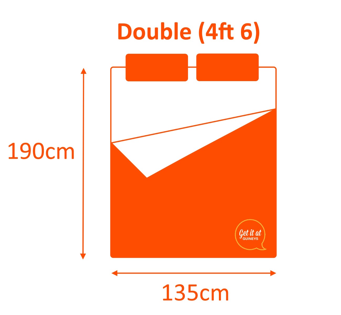 double bed size in cm