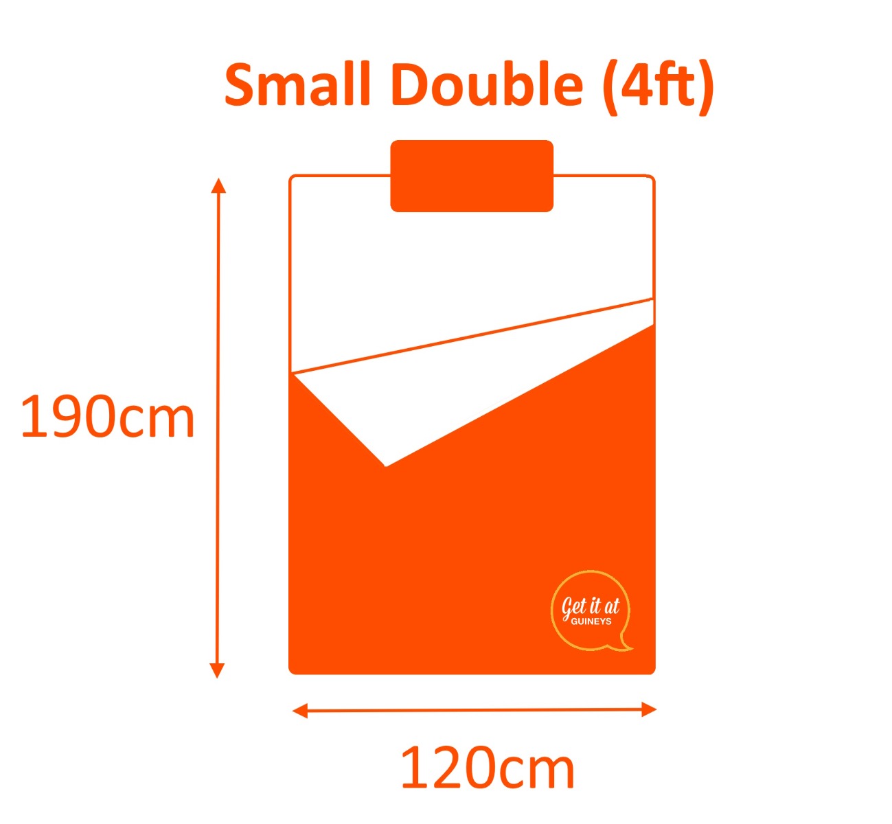 small double bed size in cms